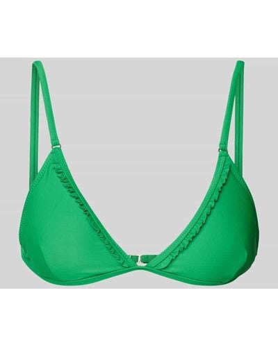 Shiwi Bikini-Oberteil mit Volants Modell 'Romy' - Grün