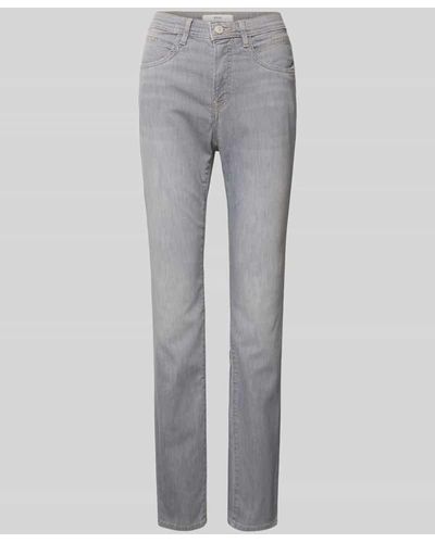 Brax Slim Fit Jeans mit Gürtelschlaufen Modell 'STYLE.MARY' - Grau