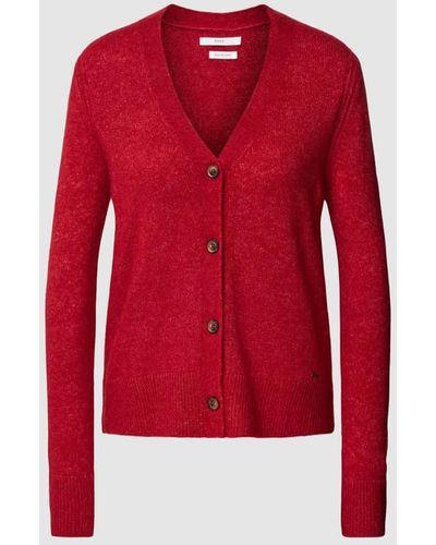 Brax Cardigan mit Label-Detail Modell 'Style.Alicia' - Rot