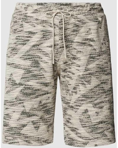 Antony Morato Regular Fit Shorts mit Strukturmuster - Grau