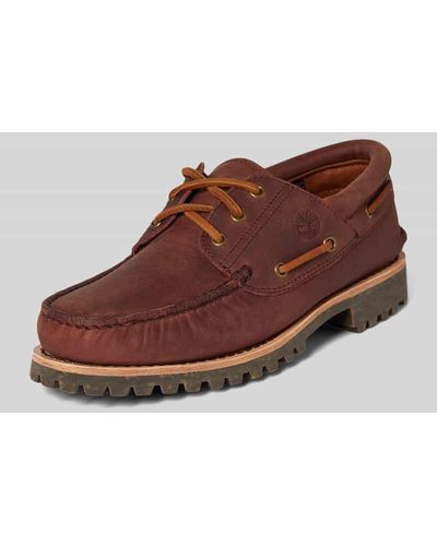 Timberland Bootsschuhe mit Ziernaht - Braun