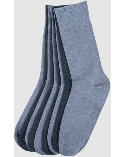 Camano Socken mit Rippenbündchen im 9er-Pack - Blau