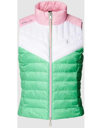 Polo Ralph Lauren Steppweste im Colour-Blocking-Design - Grün