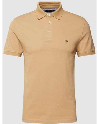 Tommy Hilfiger Slim Fit Poloshirt Modell '1985' - Natur