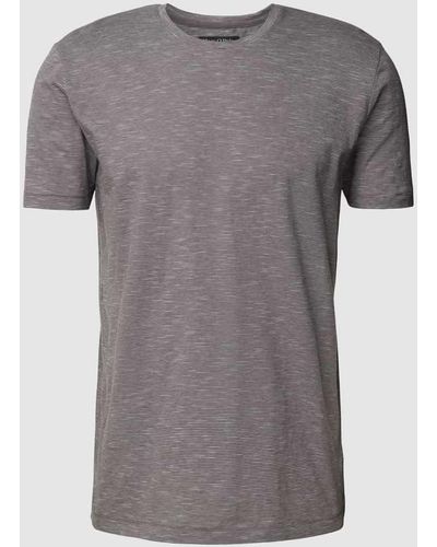 Marc O' Polo T-Shirt mit Streifenmuster - Grau