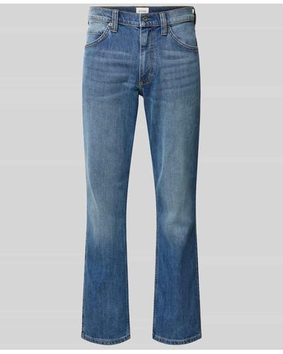 Mustang Straight Fit Jeans mit Label-Patch Modell 'TRAMPER' - Blau