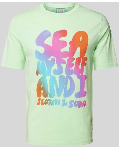 Scotch & Soda T-shirt Met Labelprint - Groen