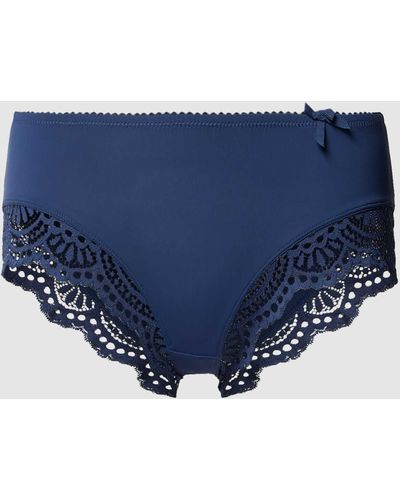 Lascana PLUS SIZE Pants mit Spitzenbesatz Modell 'AURORA PANTY' - Blau