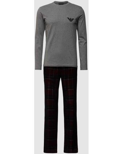 Emporio Armani Pyjama aus Baumwolle - Grau