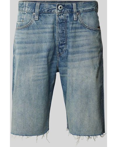G-Star RAW Slim Fit Jeansshorts im 5-Pocket-Design - Blau