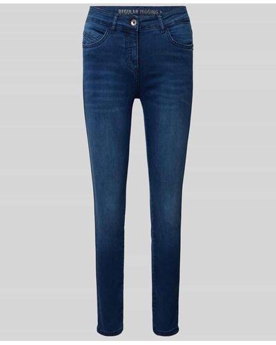 Patrizia Pepe Skinny Fit Jeans im 5-Pocket-Design Modell 'Pantalone' - Blau