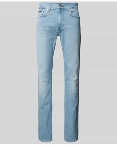 Tommy Hilfiger Slim Fit Jeans im 5-Pocket-Design Modell 'BLEECKER' - Blau