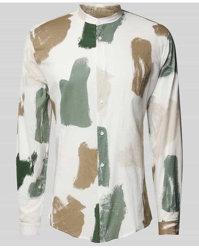 Antony Morato Slim Fit Freizeithemd mit Maokragen - Mehrfarbig