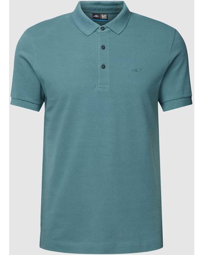 O'neill Sportswear Poloshirt Met Labelstitching - Blauw