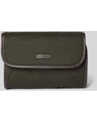 Barbour Kulturtasche mit Reißverschlussfächern - Grün