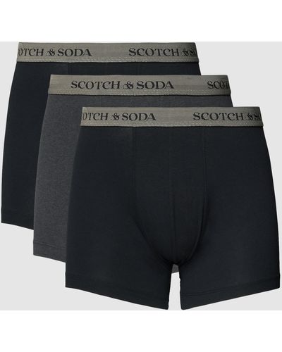 Scotch & Soda Trunks mit elastischem Logo-Bund im 3er-Pack - Schwarz