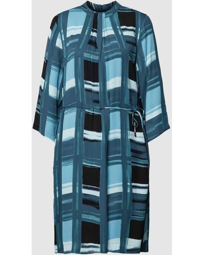 S.oliver Kleid mit Allover-Muster - Blau