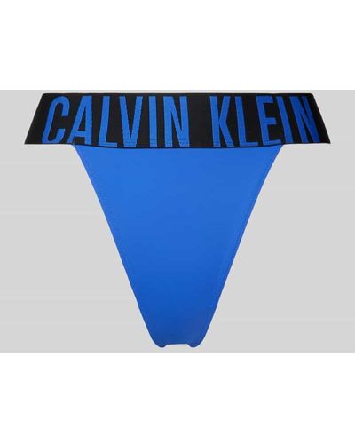 Calvin Klein String mit Label-Detail Modell 'INTENSE POWER MICRO HIGH' - Blau