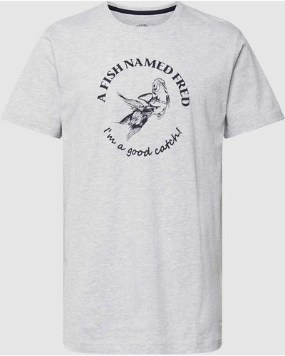 A fish named fred T-Shirt mit Rundhalsausschnitt - Grau