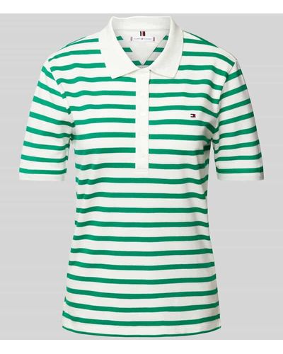 Tommy Hilfiger Poloshirt mit Streifenmuster - Grün