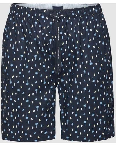 Tom Tailor Pyjama-Hose mit Label-Details - Blau