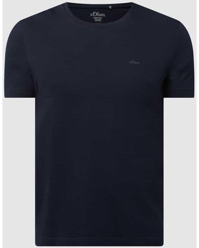 s.Oliver RED LABEL Regular Fit T-Shirt aus Bio-Baumwolle - Blau