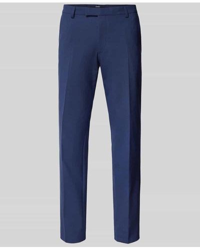 Joop! Slim Fit Anzughose mit Bügelfalten Modell 'Blayr' - Blau