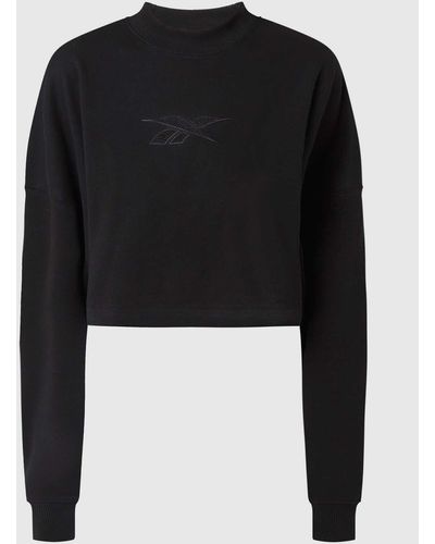 Reebok Kort Sweatshirt Met Cut-out - Zwart