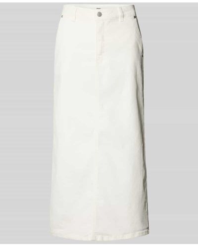 Object Jeansrock mit seitlichen Eingrifftaschen Modell 'Talia' - Weiß