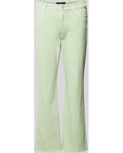 Marc Cain Bootcut Jeans mit ausgefransten Abschlüssen Modell 'FORLI' - Grün