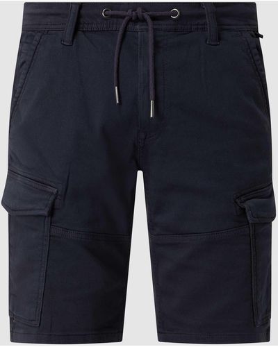 Pepe Jeans Korte Regular Fit Cargobroek Met Stretch - Blauw