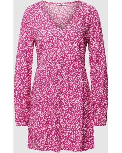 ONLY Mini-jurk Met All-over Bloemenmotief - Roze