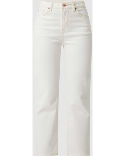 Garcia Cropped Jeans mit Stretch-Anteil Modell 'Lusia' - Weiß
