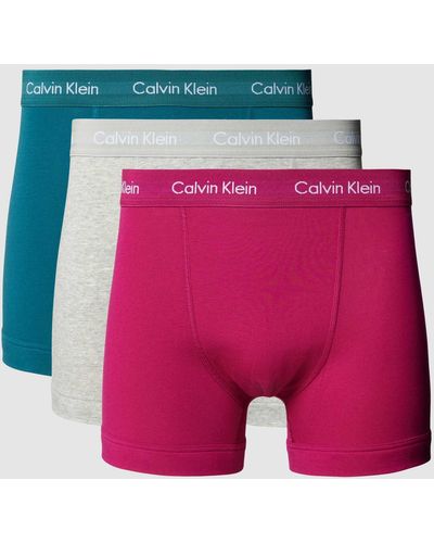 Calvin Klein Boxershort Met Band Met Label - Roze