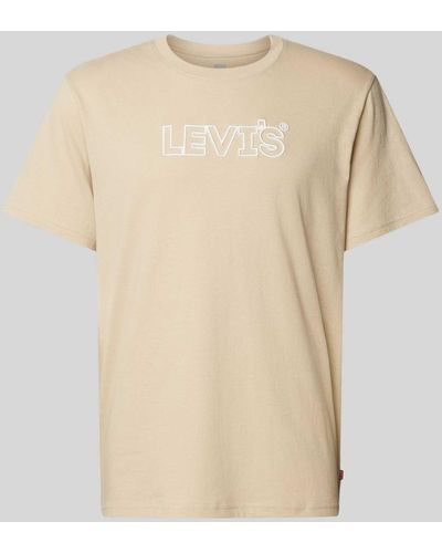 Levi's Relaxed Fit T-Shirt mit Label-Print - Natur