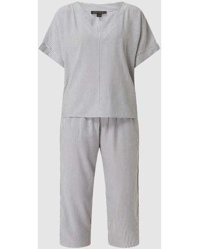 Donna Karan Pyjama aus Seersucker - Grau