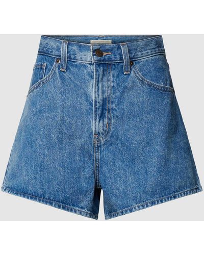 Levi's High Waist Jeansshorts im 5-Pocket-Design - Blau
