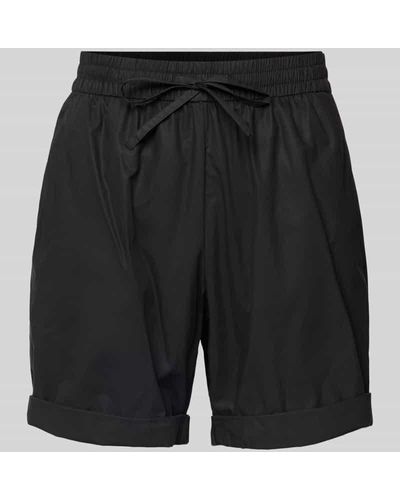 S.oliver Loose Fit Shorts mit elastischem Bund - Schwarz