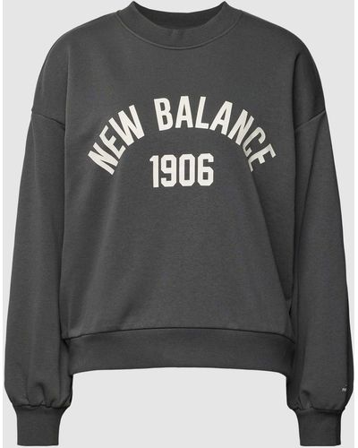 New Balance Sweatshirt Met Labelprint - Grijs