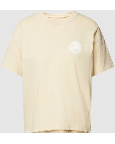 Rip Curl T-Shirt mit Label-Prints Modell 'WETTIE ICON' - Natur