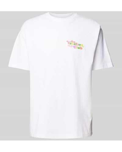 On Vacation T-Shirt mit Label-Print - Weiß