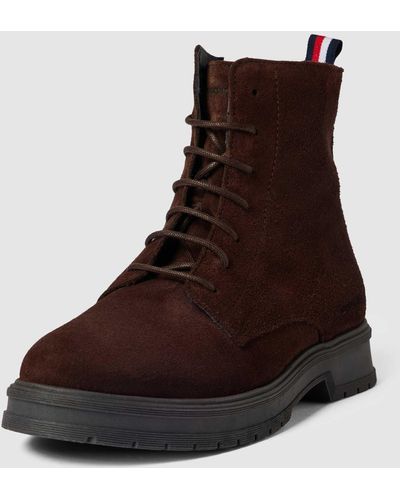 Tommy Hilfiger Boots mit Label-Details Modell 'CORE' - Braun