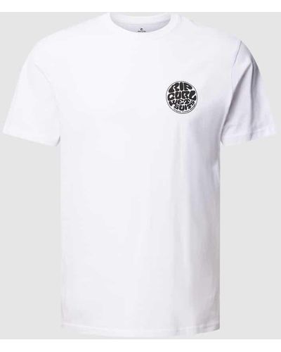 Rip Curl Standard Fit T-Shirt mit Label-Print Modell 'WETTIE ICON' - Weiß