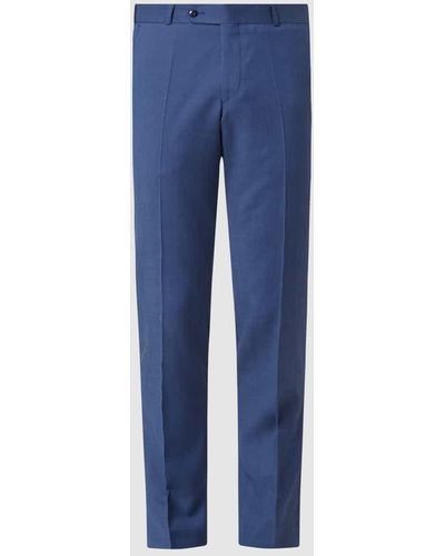 Wilvorst Slim Fit Anzughose aus Wolle - Blau