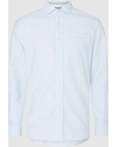 FIL NOIR Slim Fit Business-Hemd aus Oxford Modell 'Giovanni' - Weiß