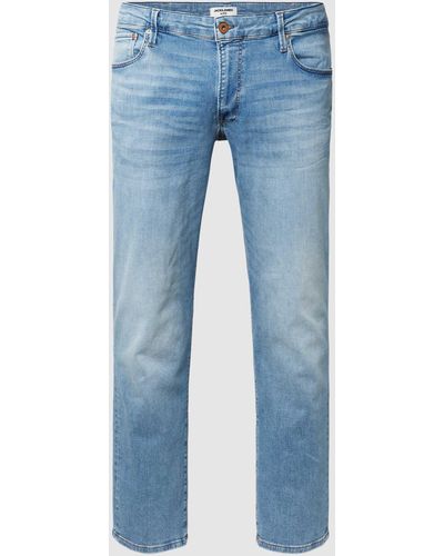 Jack & Jones PLUS SIZE Jeans mit Label-Patch Modell 'GLENN' - Blau