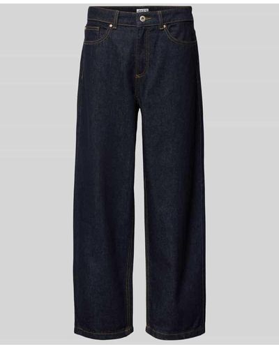 Jake*s Wide Leg Jeans im 5-Pocket-Design - Blau