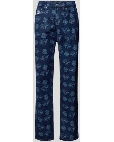 BBCICECREAM Jeans mit Allover-Print - Blau