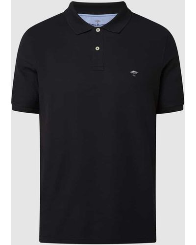 Fynch-Hatton Poloshirt aus Supima®-Baumwolle - Schwarz