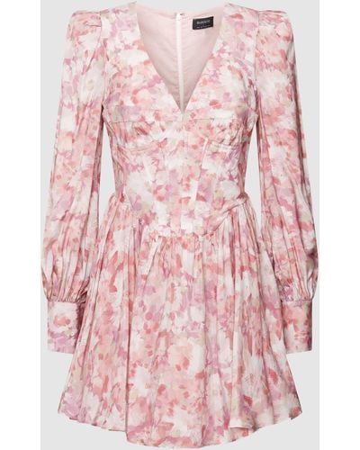 Bardot Mini-jurk Met All-over Motief - Roze